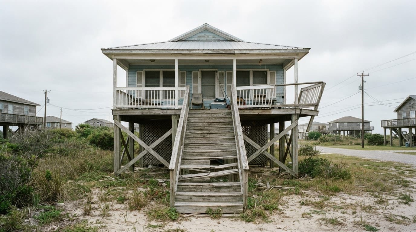 Galveston TX home exterior with stairs and deck illustrating homeowners liability risks
